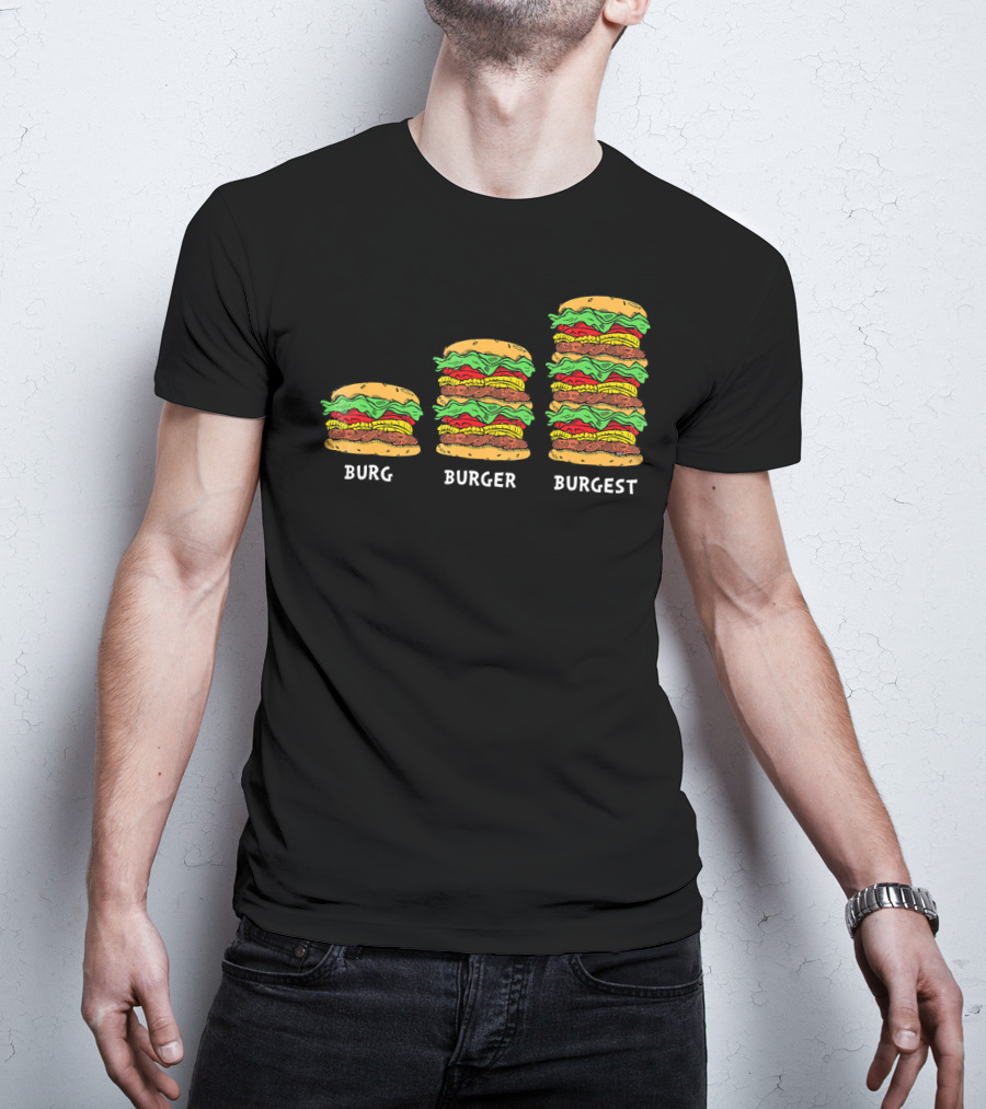 Burg Burger Burgest Cheeseburger Evolution T-Shirt