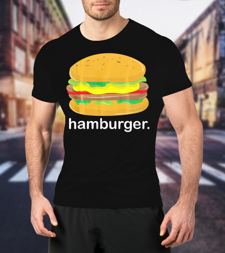 Funny Hamburger Meme Burger Cartoon Cheeseburger T-Shirt