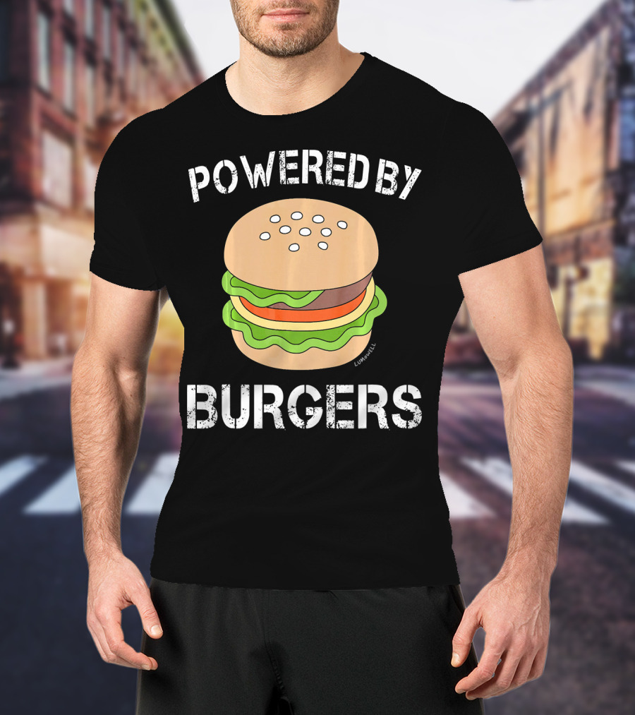Powered By Burgers Burger Powered By Burger T-Shirt