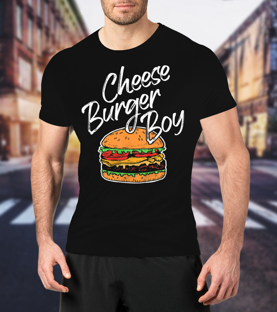 Cheeseburger Boy Funny Hamburger Fast Food Humor T-Shirt