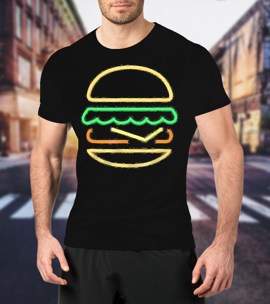 Burger Neon Style Of A Burger T-Shirt