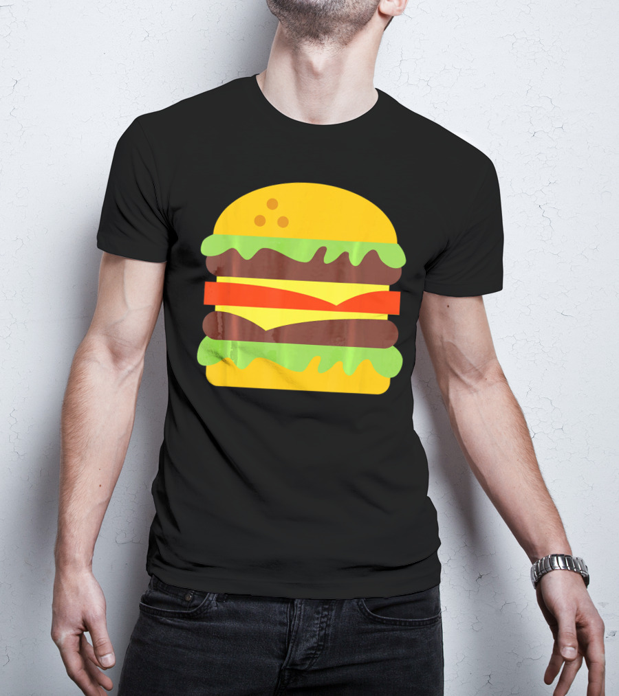 Cheeseburger Icon Hamburger With Cheese Classic Stack T-Shirt