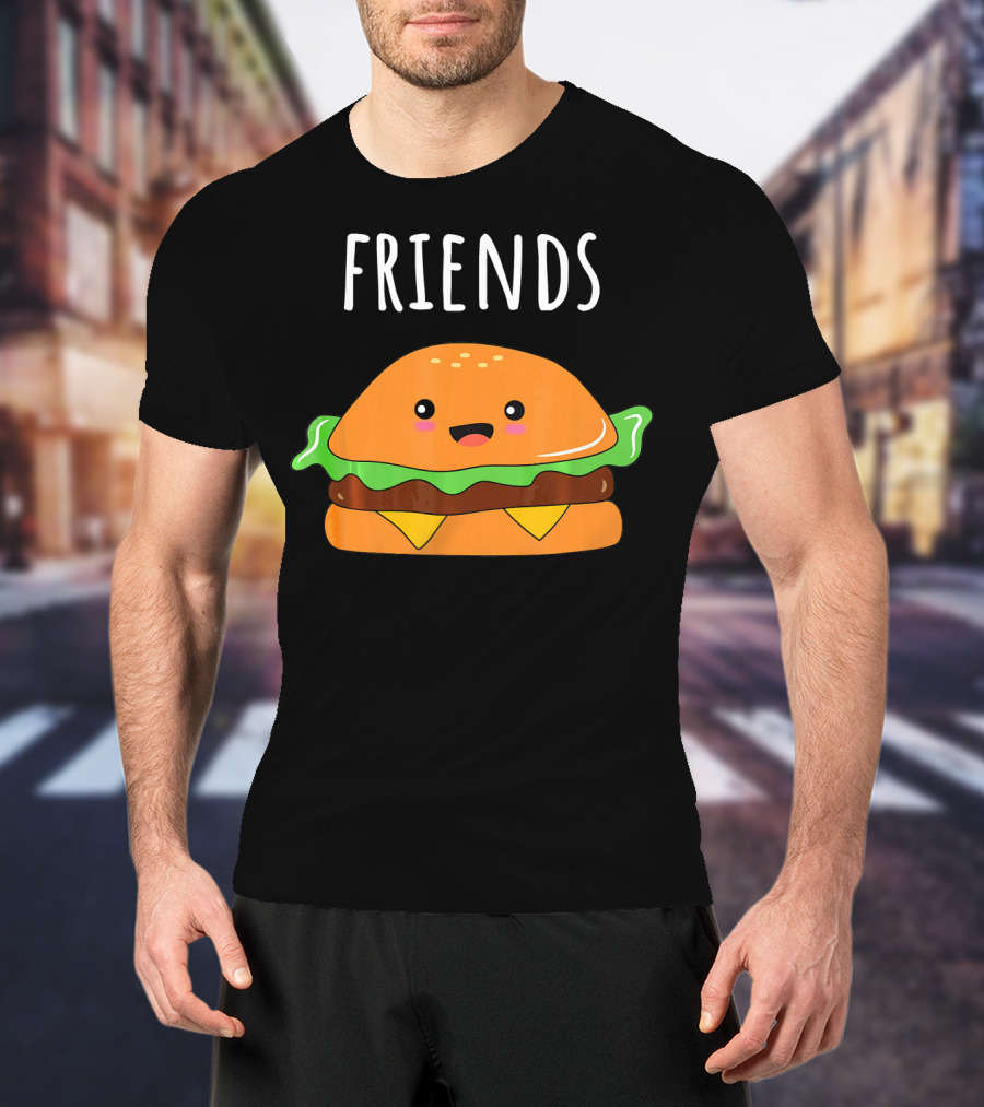 FRIENDS THE BURGER Matching Couples Mot T-Shirt