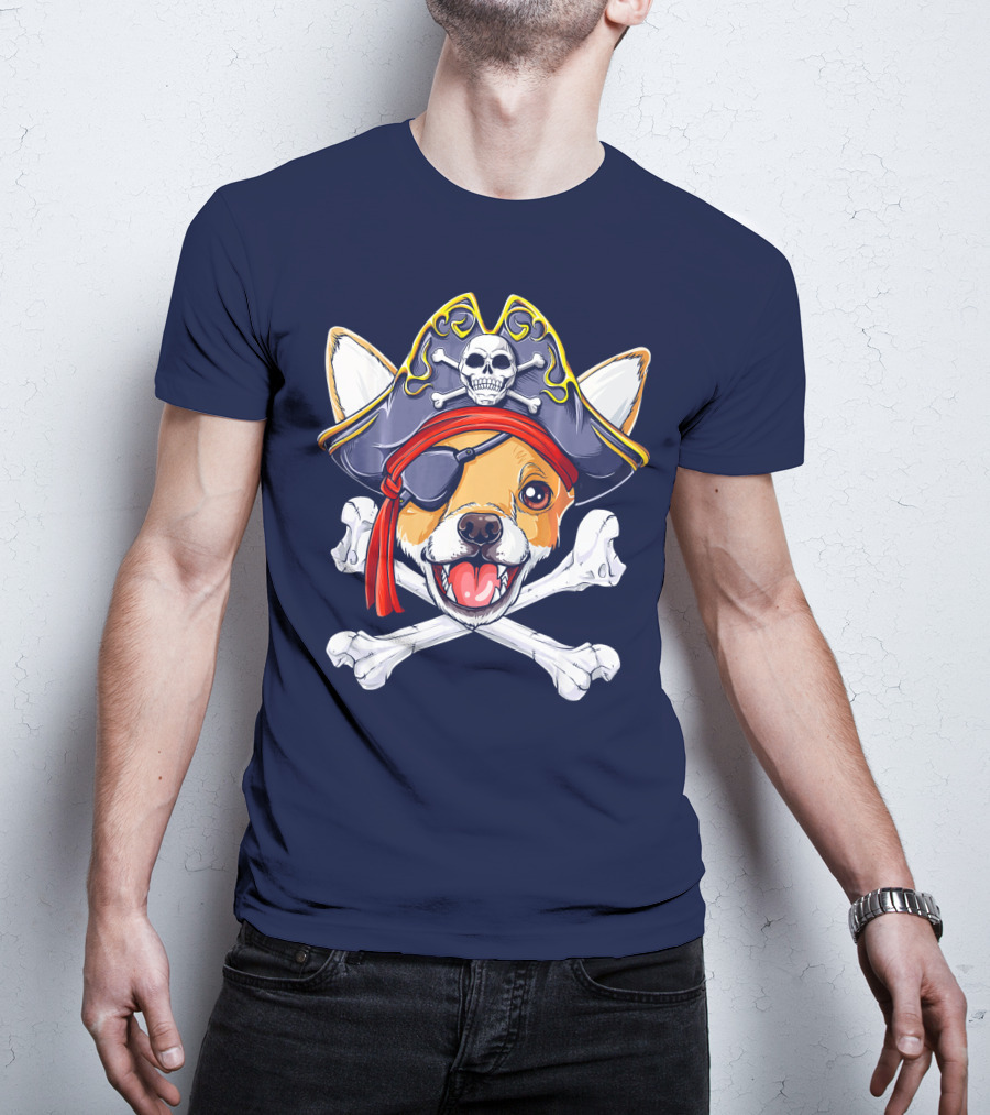 Buccaneer Chihuahua With Skull And Crossbones Bandana T-Shirt