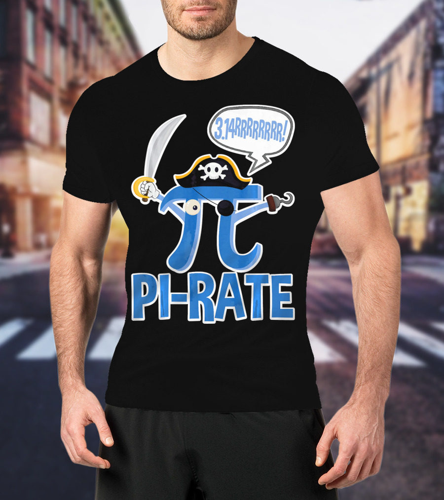 Pi-Rate 3.14rrrrr Pirate Happy Pi Day Math T-Shirt