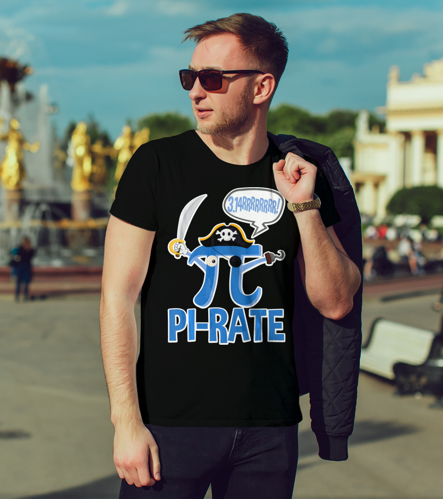 Pi-Rate 3.14rrrrr Pirate Happy Pi Day Math T-Shirt