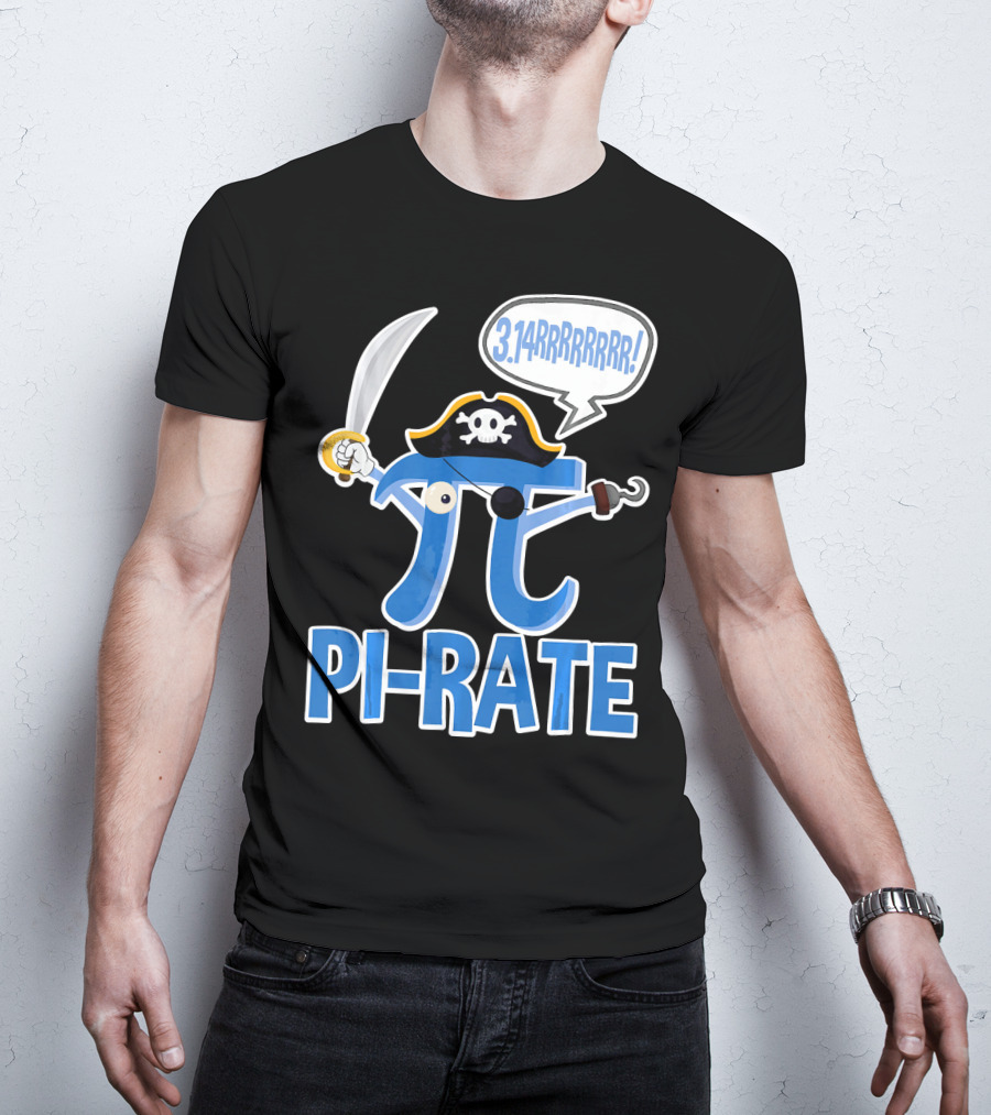 Pi-Rate 3.14rrrrr Pirate Happy Pi Day Math T-Shirt