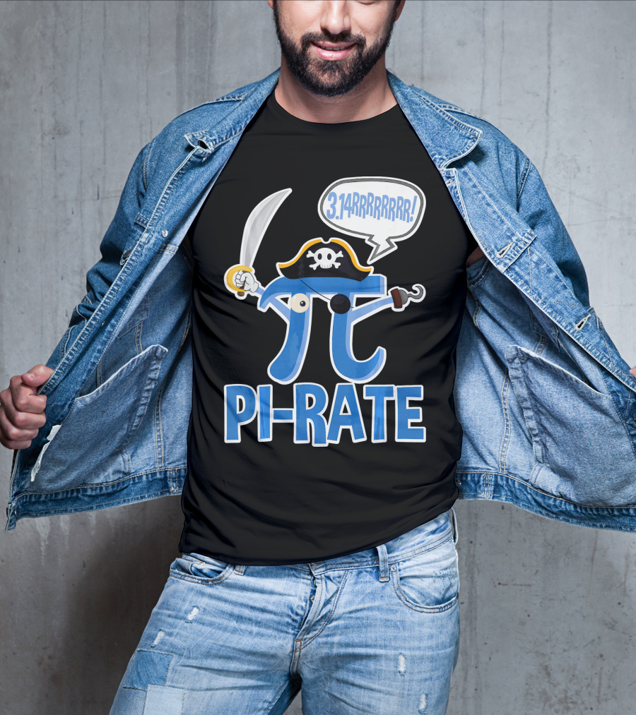 Pi-Rate 3.14rrrrr Pirate Happy Pi Day Math T-Shirt