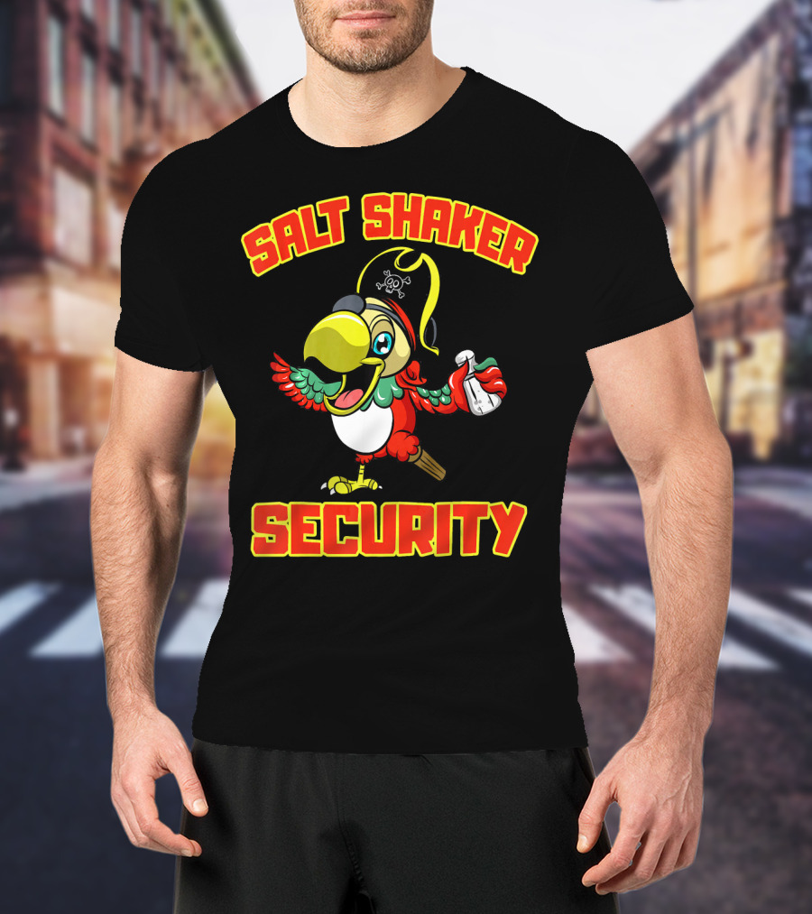 Salt Shaker Security Pirate Macaw T-Shirt