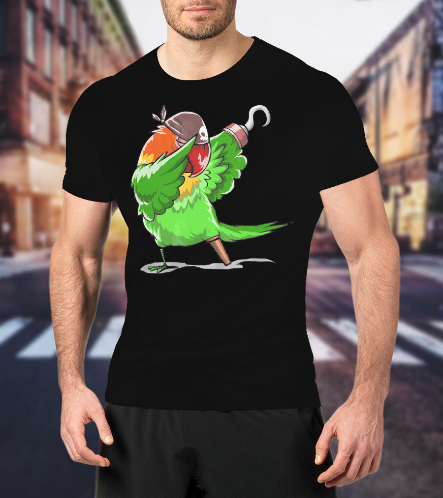 Gasparilla Pirate Parrot Dabbing With Peg Leg And Hook T-Shirt