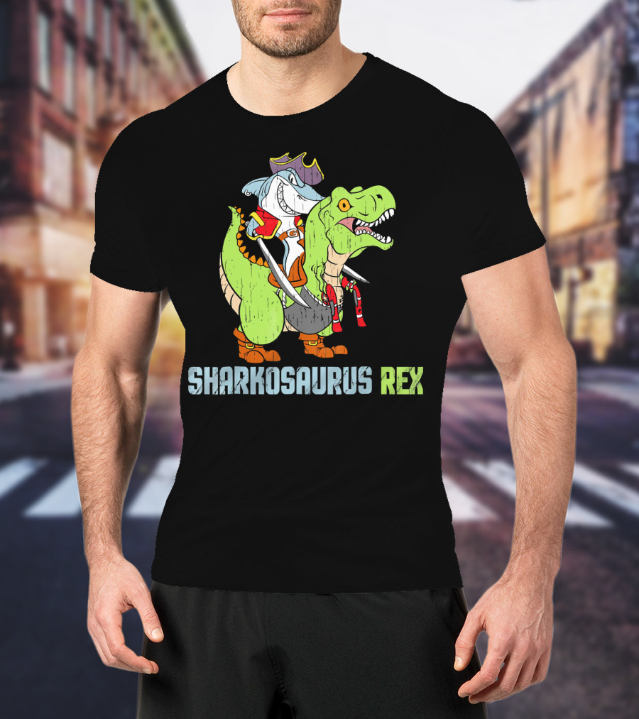 SHARKOSAURUS REX Shark And Dinos Pirate Adventure T-Shirt