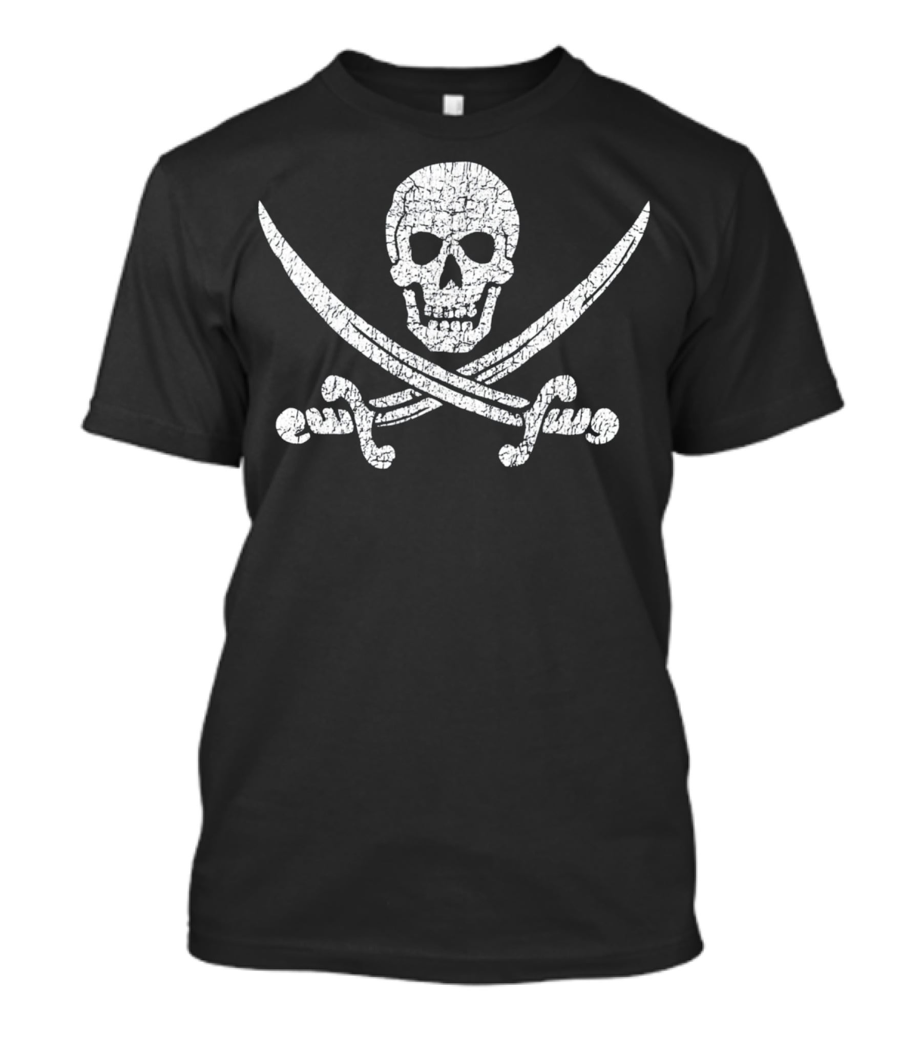 Jolly Roger Skull And Crossed Cutlasses Pirate Emblem T-Shirt