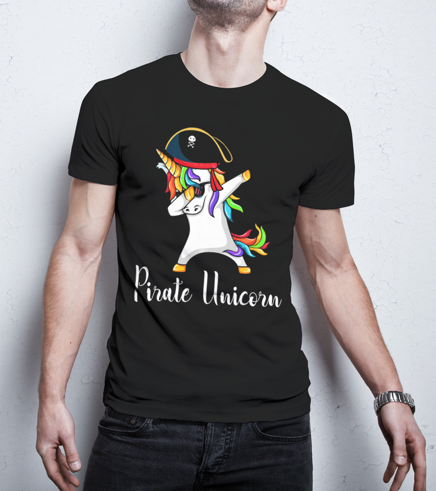 Pirate Unicorn Dabbing Funny Pirat T-Shirt