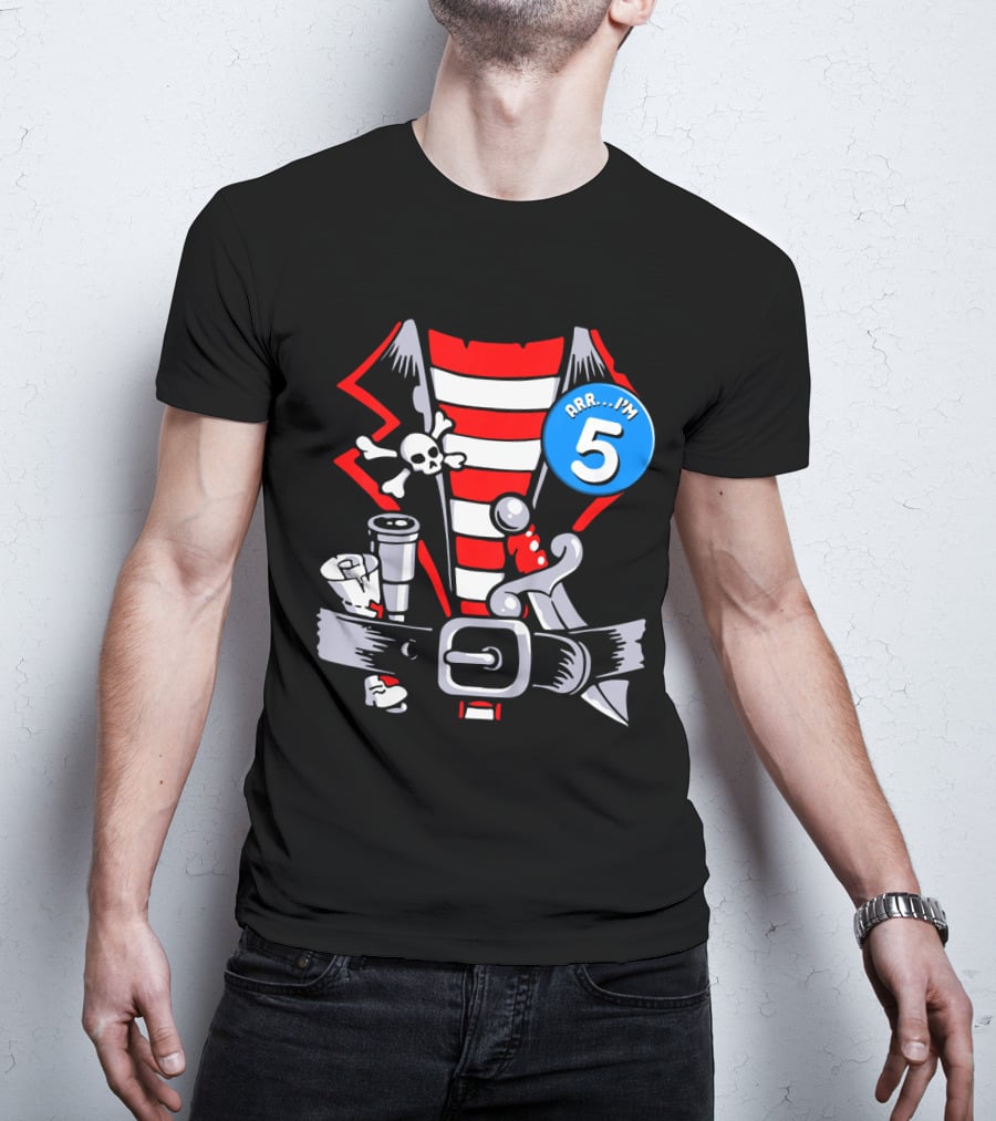 Arrr. I'm 5 Kids Birthday Pirate T-Shirt