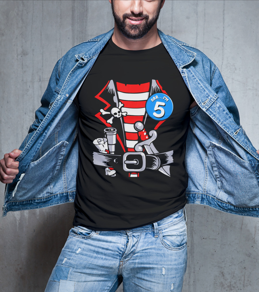 Arrr. I'm 5 Kids Birthday Pirate T-Shirt