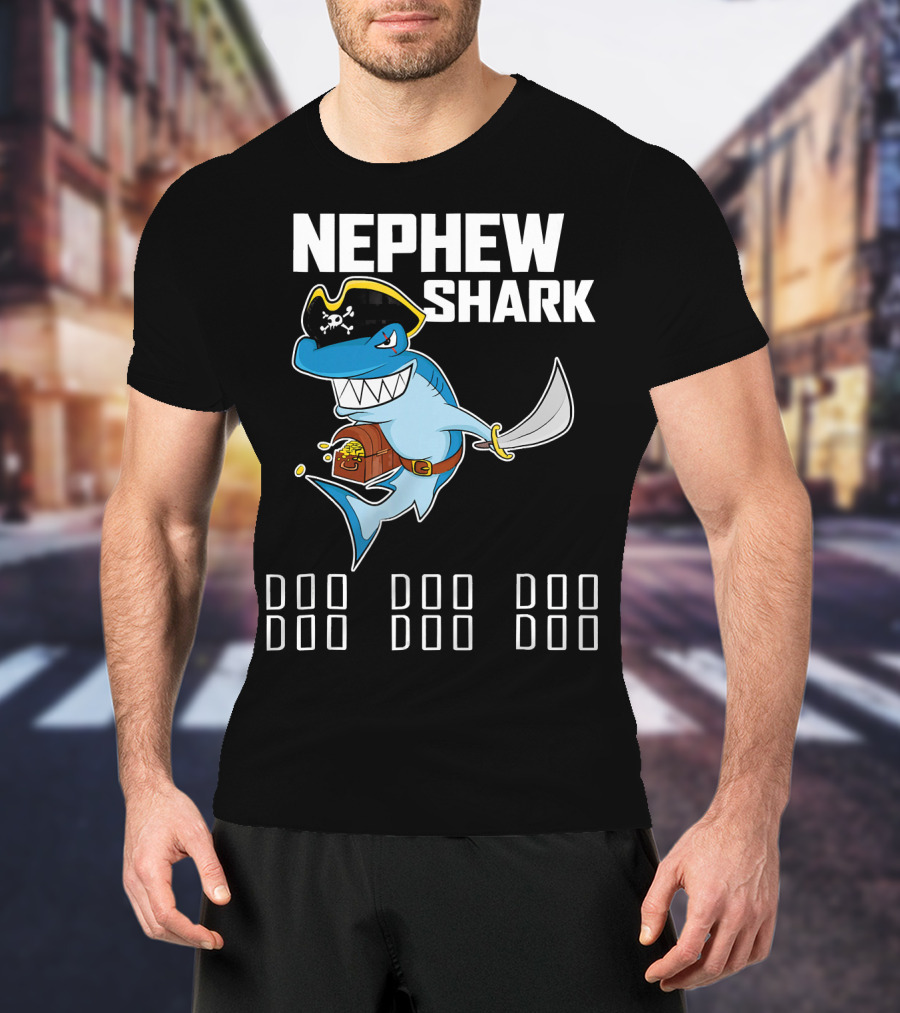 Nephew Shark Pirate Doo Doo Doo Treasure Sword T-Shirt