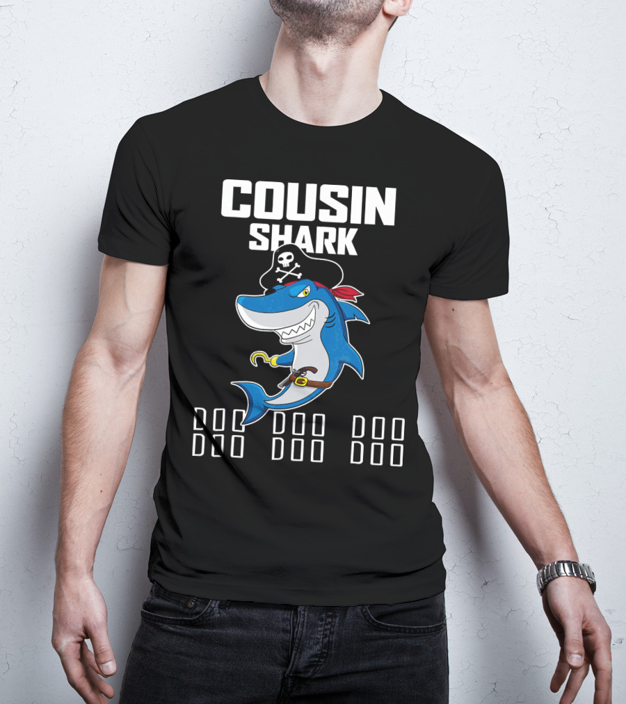 Cousin Shark Doo Doo Doo Funny Pirate T-Shirt
