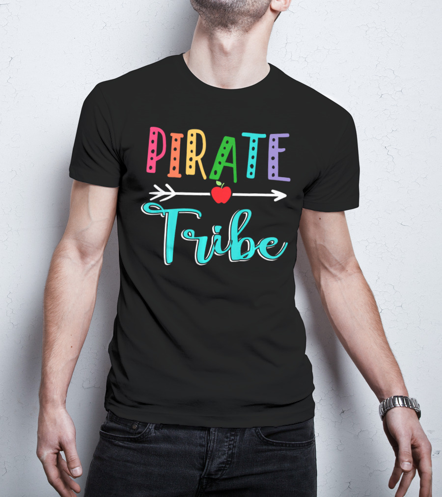 Pirate Tribe Apple Arrow With Colorful Letters T-Shirt