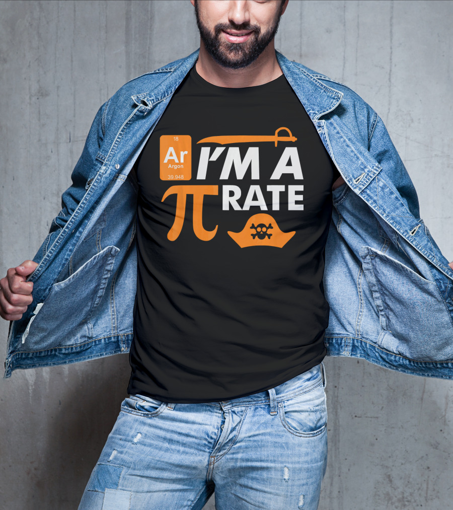 Ar Im A Pirate Pi Symbol Periodic Table Pi Day Elements T-Shirt