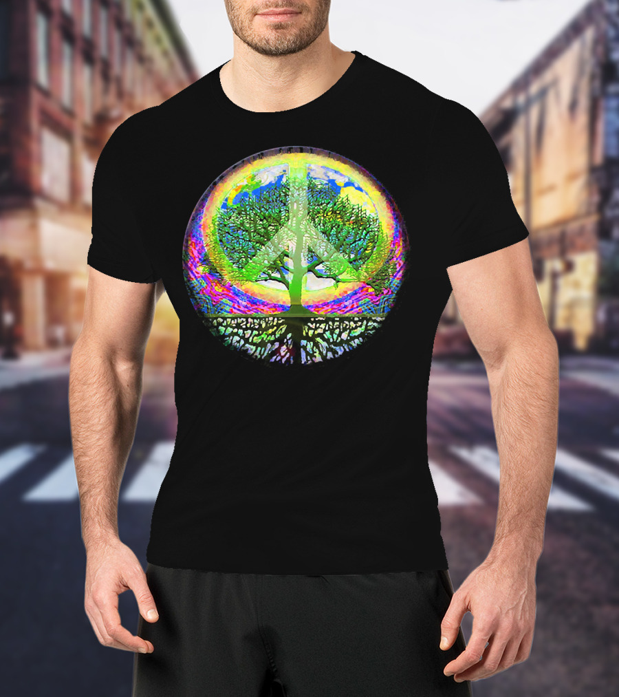 Tree Of Life Peace Symbol World Harmony T-Shirt