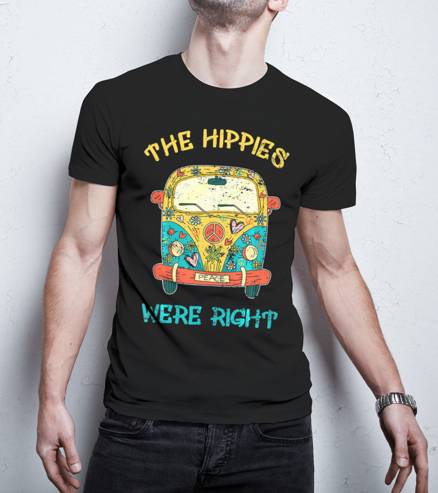 The Hippies Were Right Peace Van Vibrant Love T-Shirt
