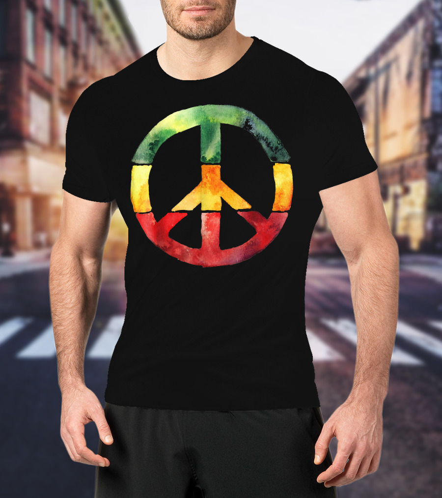 Peace Sign Rasta Reggae Roots One Love T-Shirt