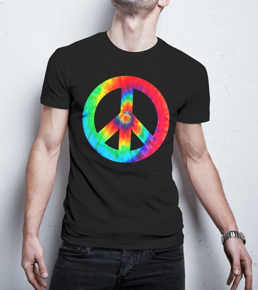 Cool Tie Dye Peace Sign T-Shirt