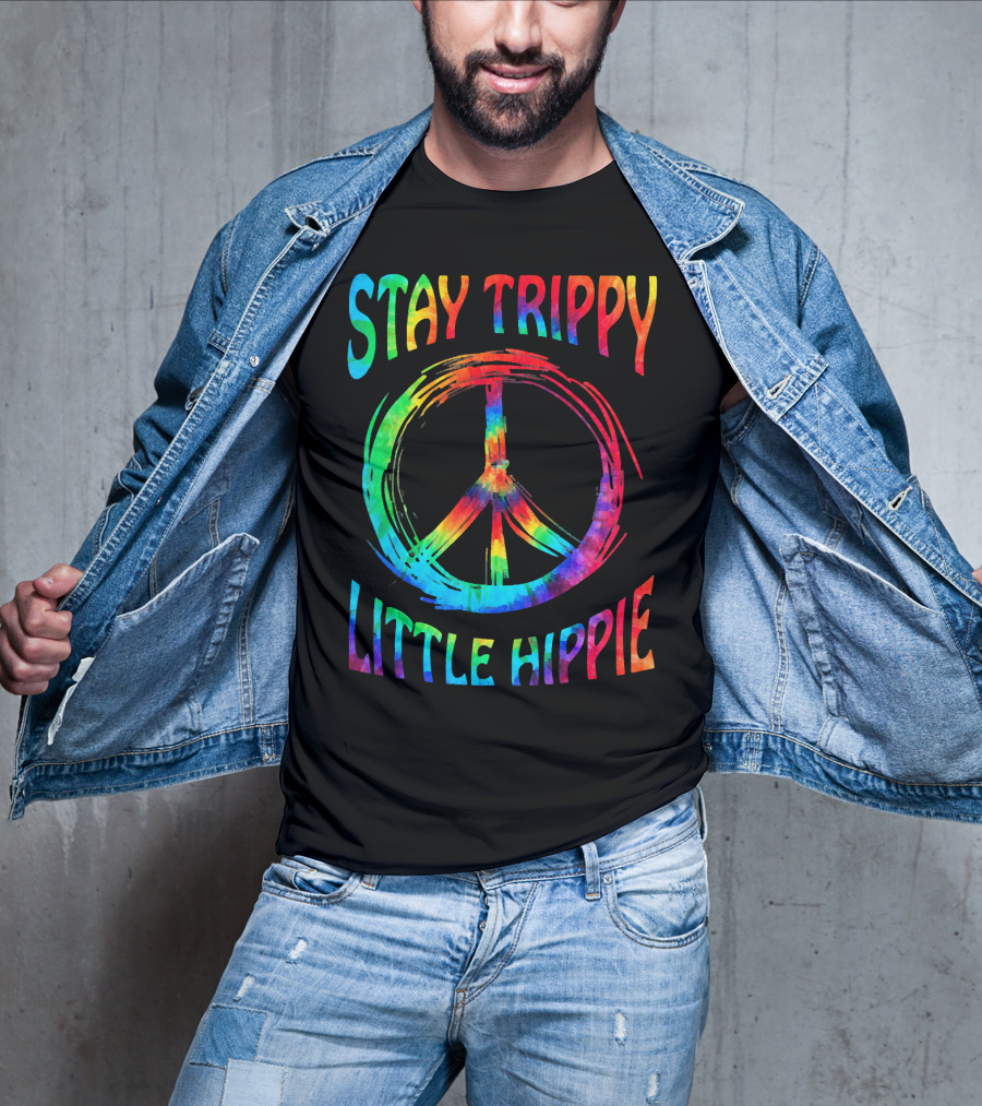 Stay Trippy Little Hippie Peace Day Rainbow Peace T-Shirt