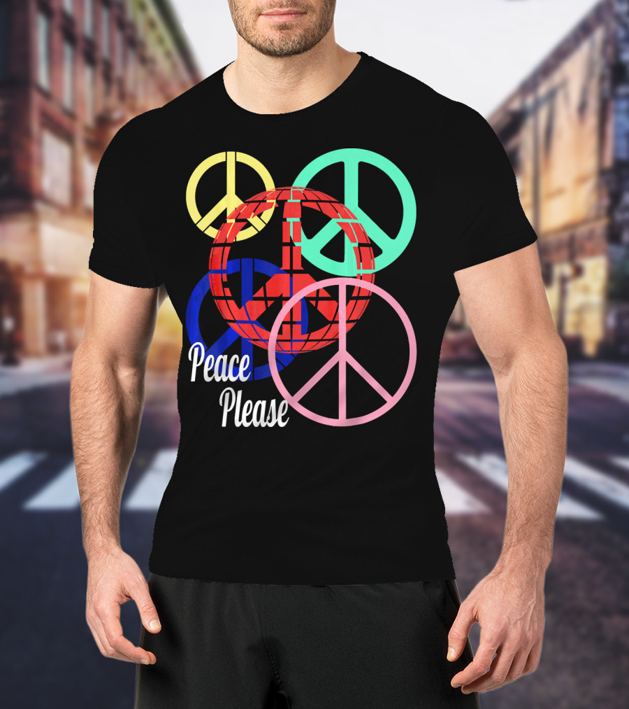Peace Please Multicolor Peace Symbols T-Shirt