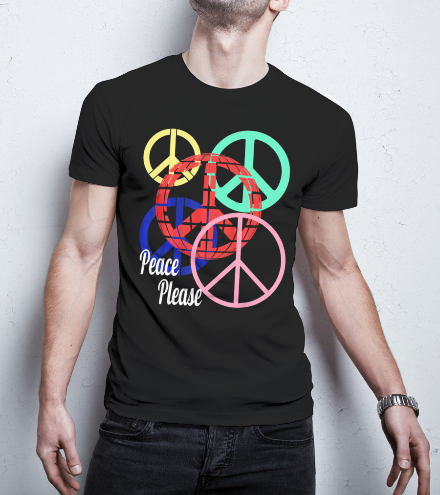 Peace Please Multicolor Peace Symbols T-Shirt