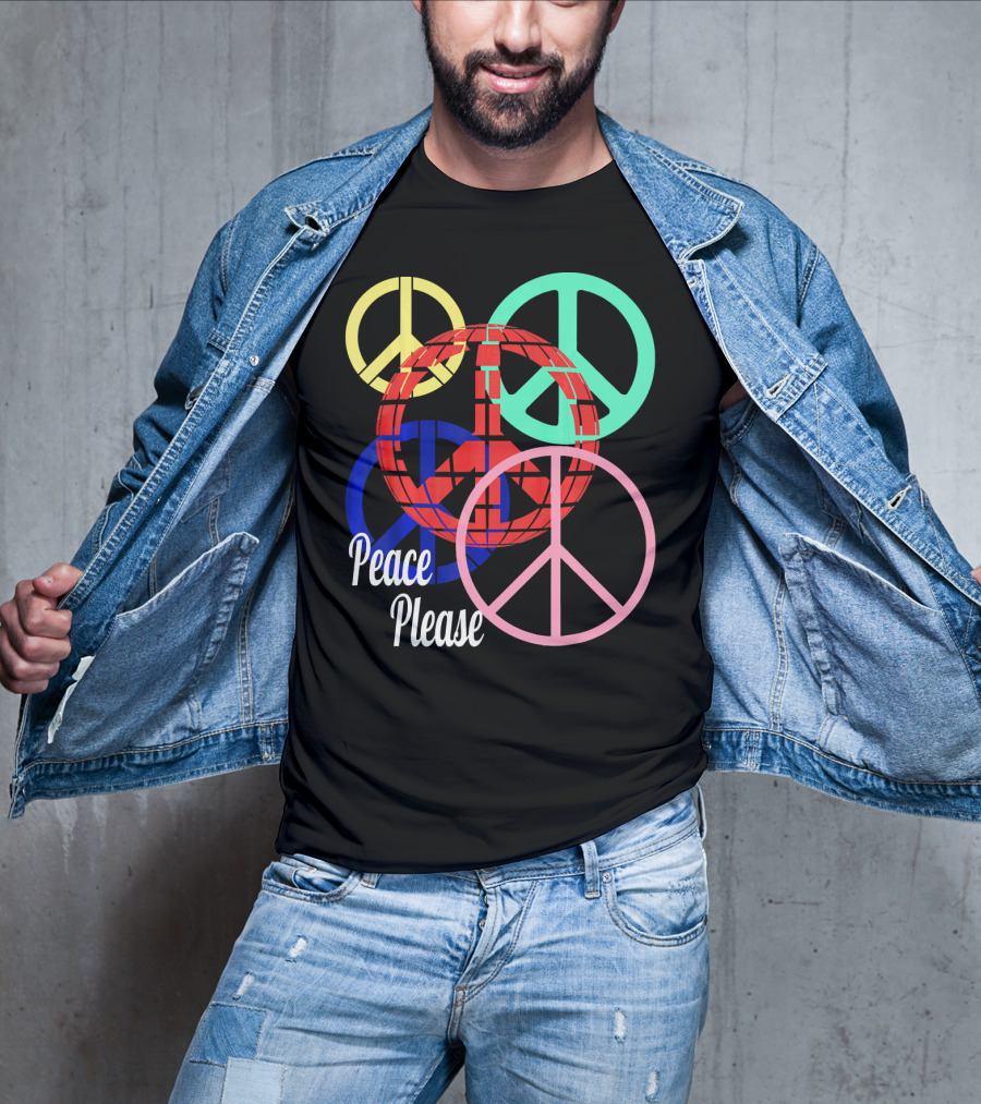 Peace Please Multicolor Peace Symbols T-Shirt