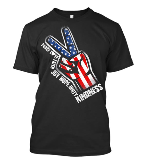 UNITY DAY Peace Love Faith Joy Hope Unity Kindness Hand T-Shirt