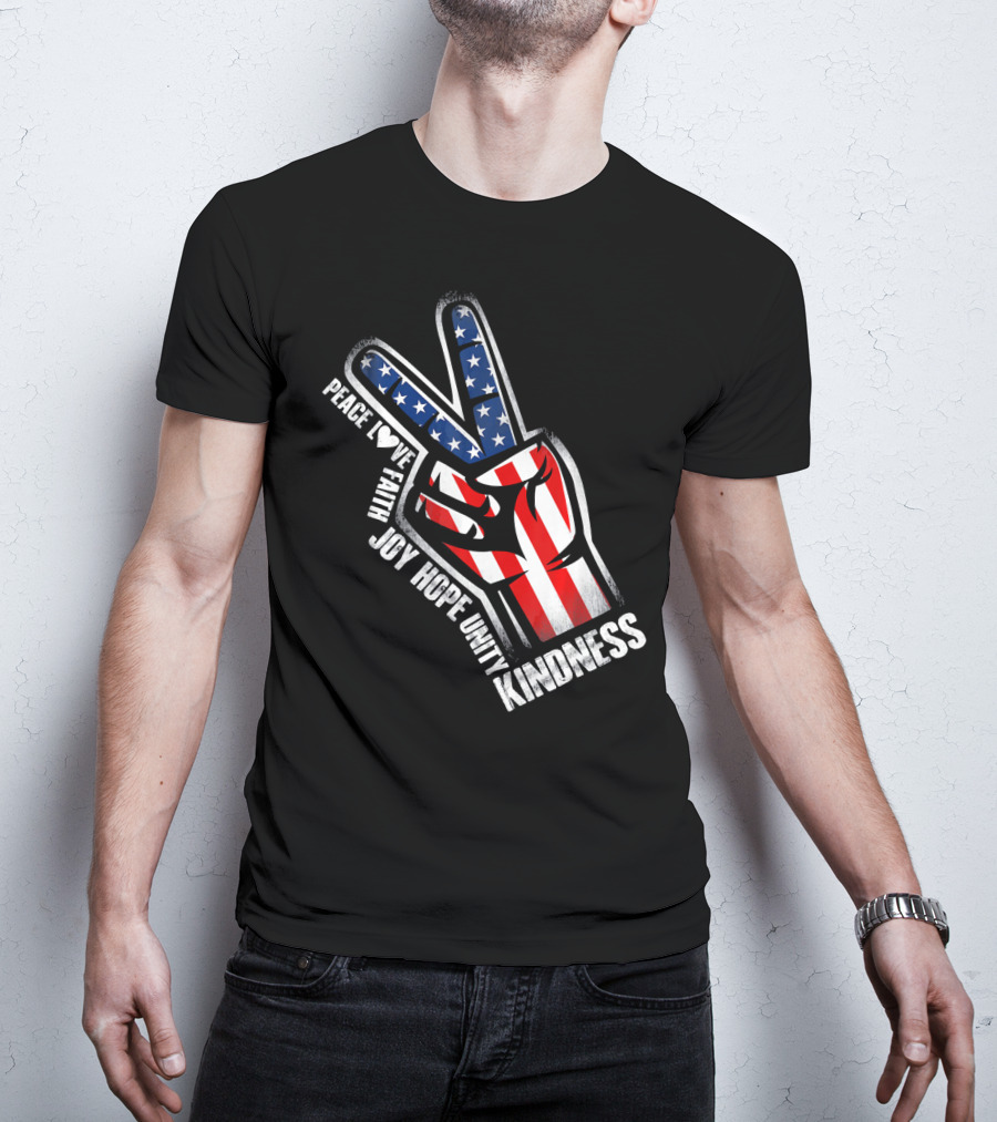 UNITY DAY Peace Love Faith Joy Hope Unity Kindness Hand T-Shirt