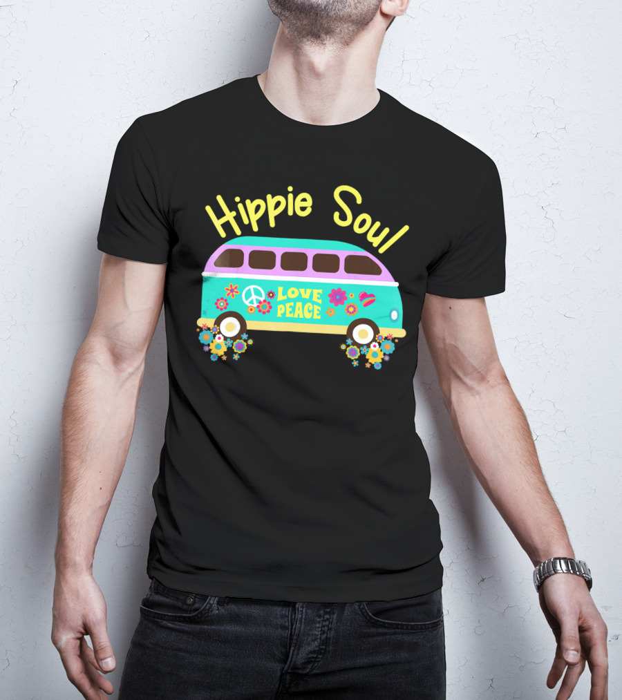 Hippie Soul Love Peace Retro Van T-Shirt