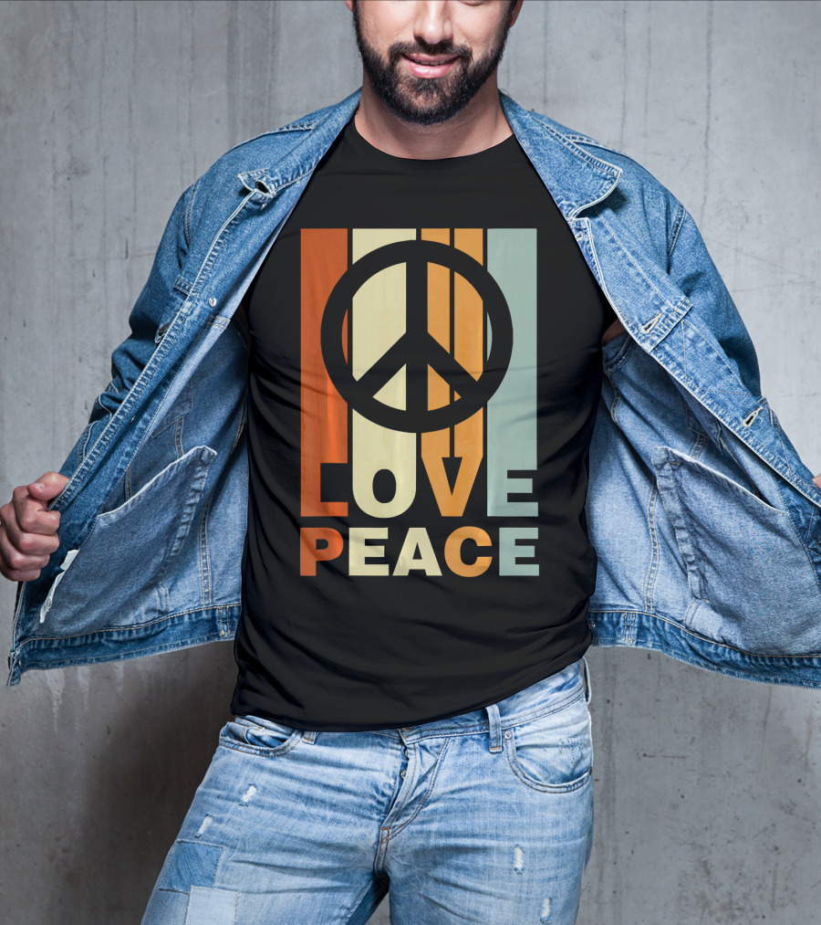 Love Peace Vintage Peace Symbol 70s T-Shirt