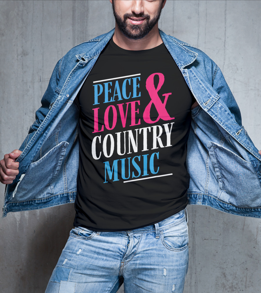 PEACE LOVE And COUNTRY MUSIC GIRL T-Shirt