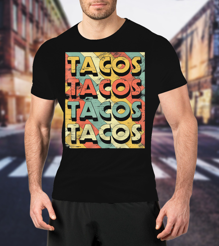 Retro Vintage Taco Tuesday Lovers Tacos T-Shirt