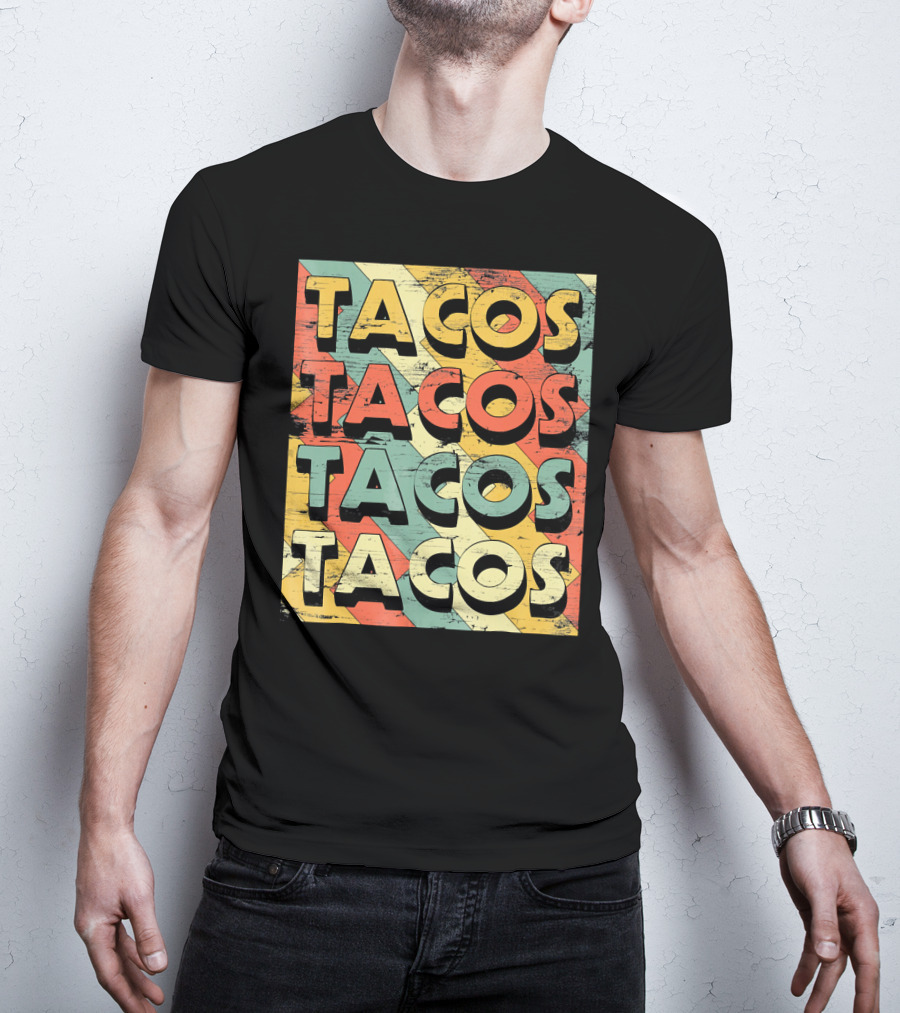 Retro Vintage Taco Tuesday Lovers Tacos T-Shirt