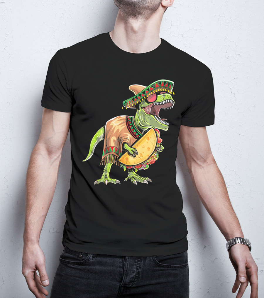 Cinco De Mayo Dinosaur Taco Party Sombrero Fiesta Rex T-Shirt