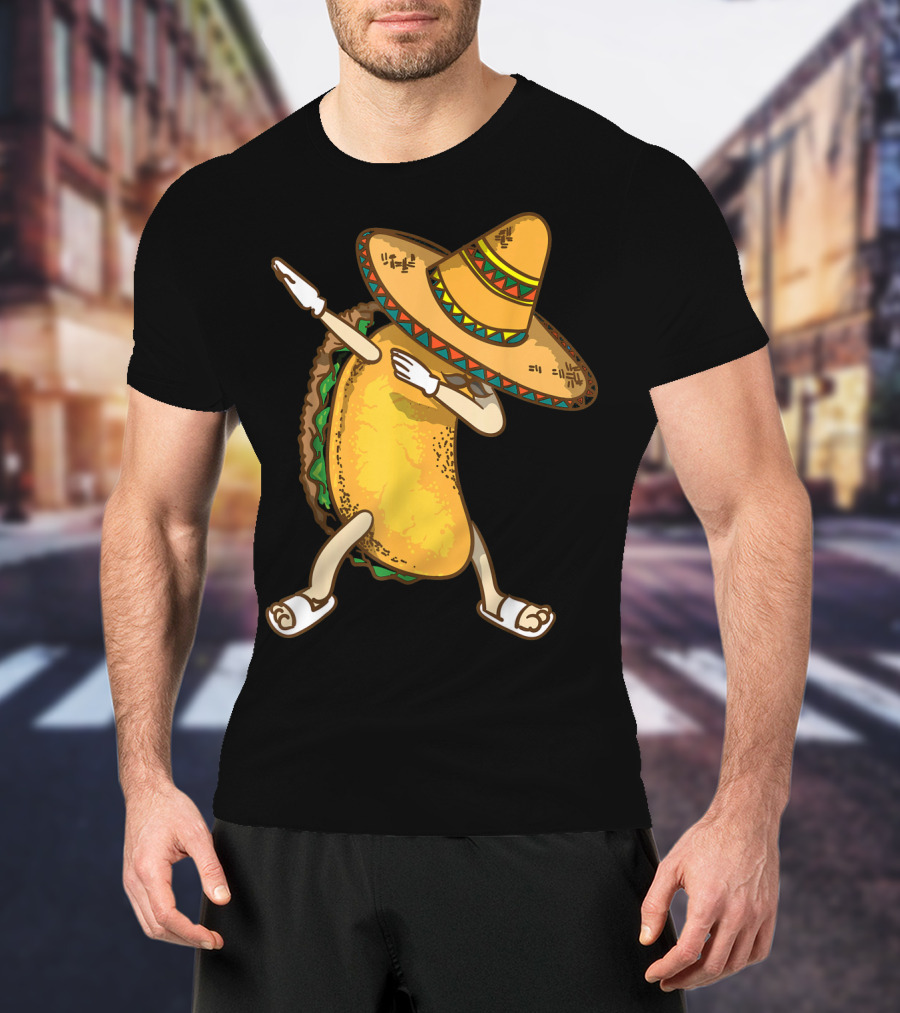 Dabbing Taco Sombrero Cinco De Mayo Fiesta T-Shirt