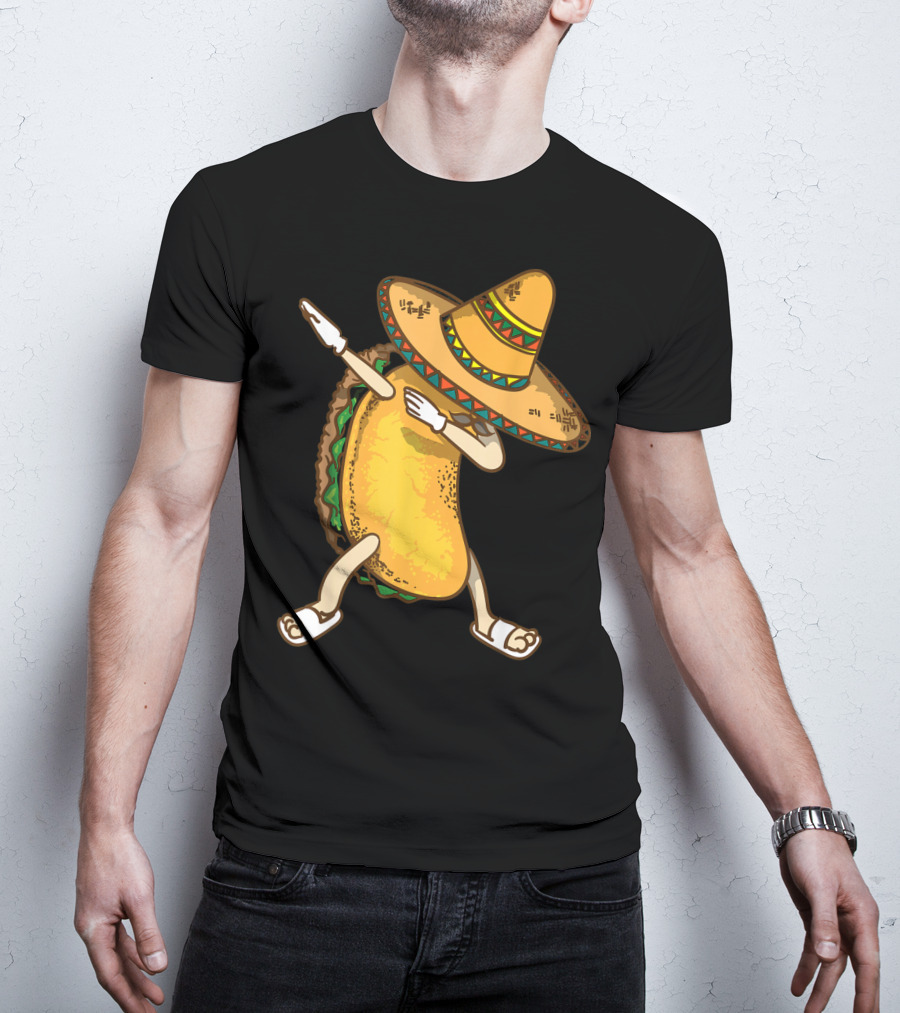Dabbing Taco Sombrero Cinco De Mayo Fiesta T-Shirt