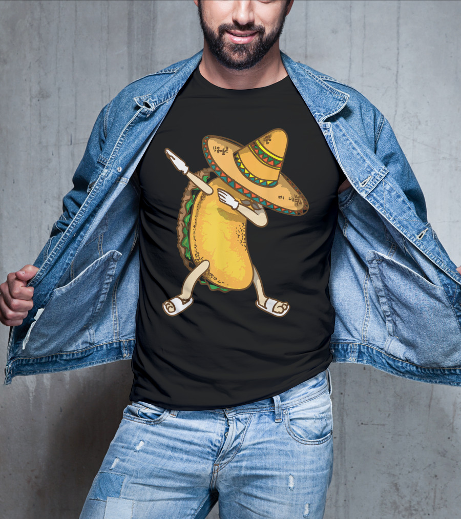 Dabbing Taco Sombrero Cinco De Mayo Fiesta T-Shirt