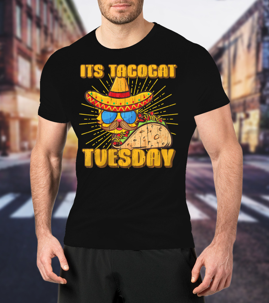 Its Tacocat Tuesday Tacos Cat Lover T-Shirt