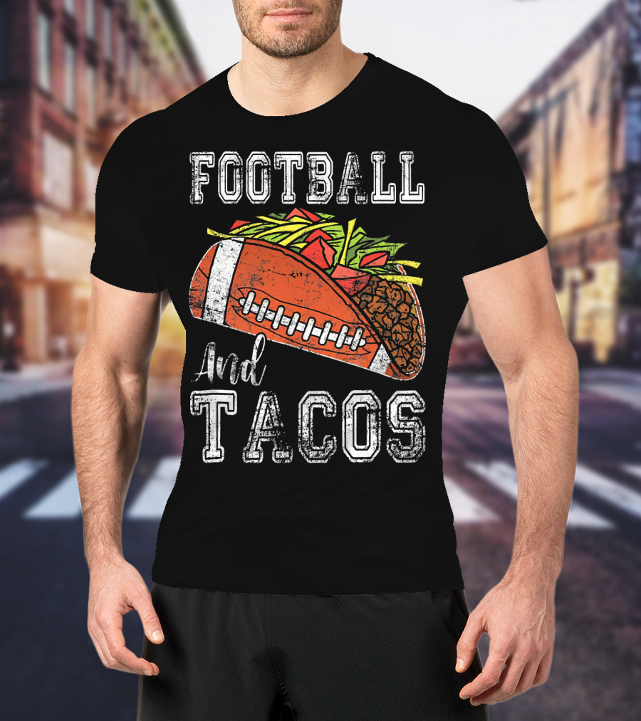 Football And Tacos Funny Taco T-Shirt