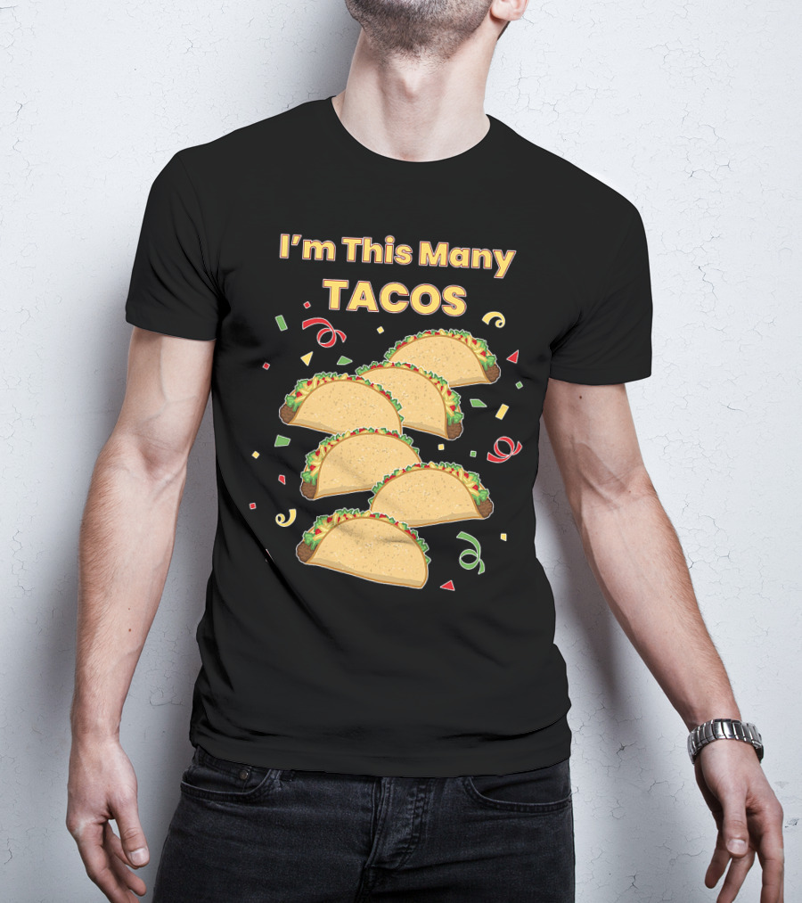 I'm This Many Tacos Six 6 Year Old Kids Funny T-Shirt