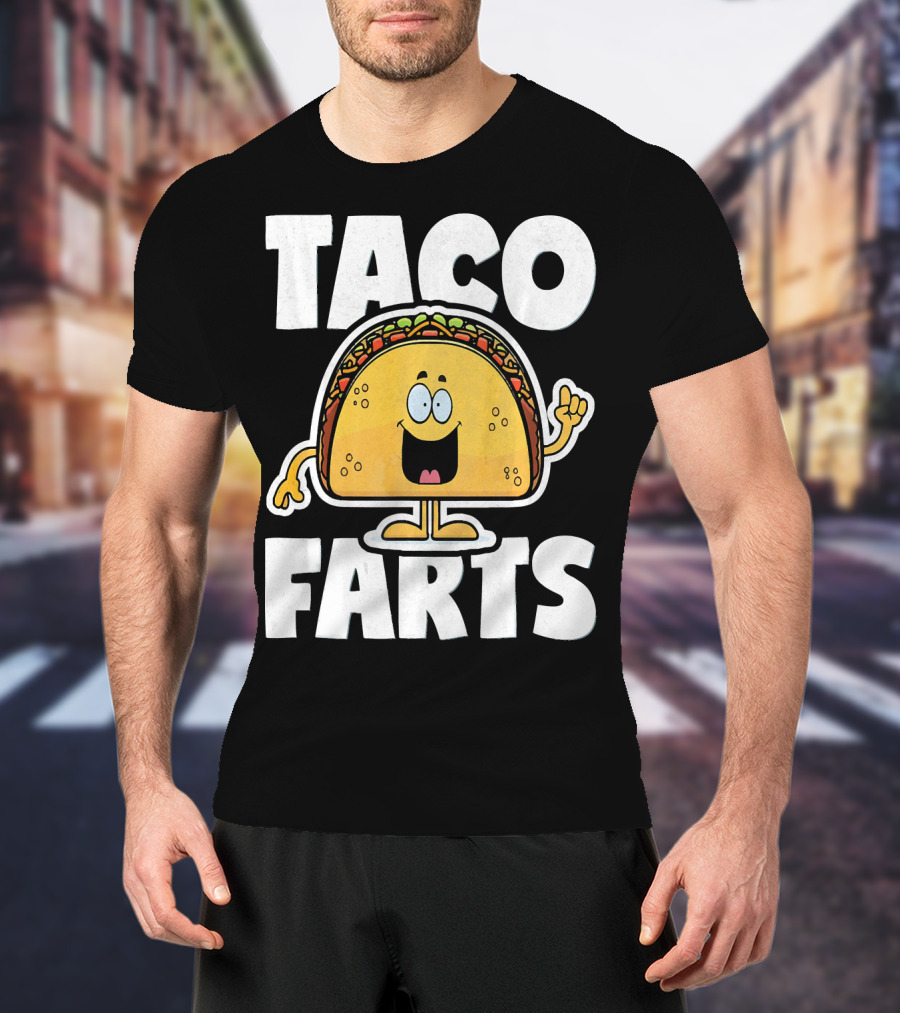 Taco Farts Funny Vintage Mexican Food T-Shirt