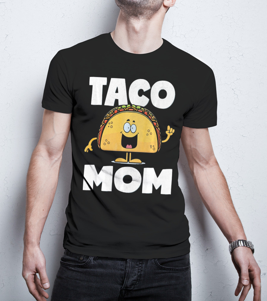 Taco Mom Funny Vintage Mother Mexican Ta Cartoon Character T-Shirt