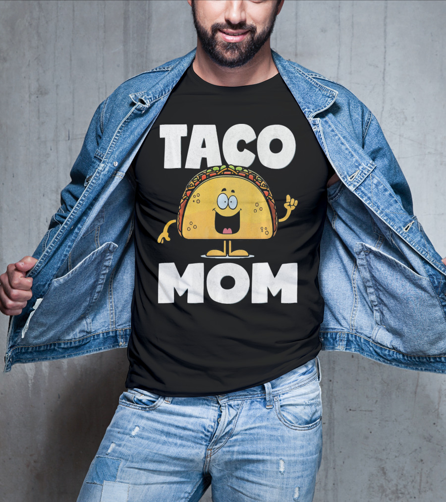 Taco Mom Funny Vintage Mother Mexican Ta Cartoon Character T-Shirt