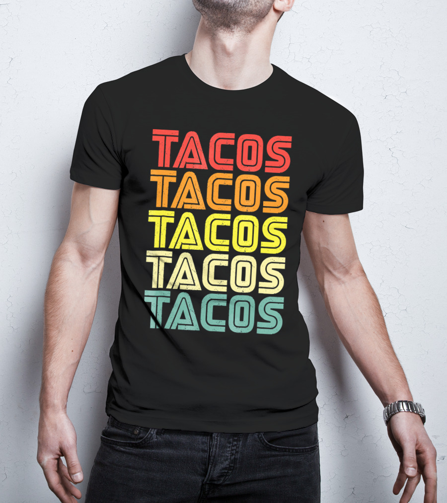 Vintage Retro Mexican Tacos Tuesday T-Shirt