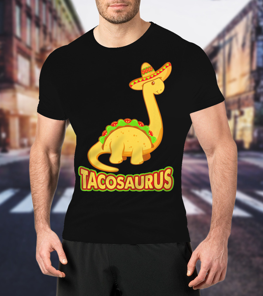 Tacosaurus Sombrero Dinosaur Taco T-Shirt